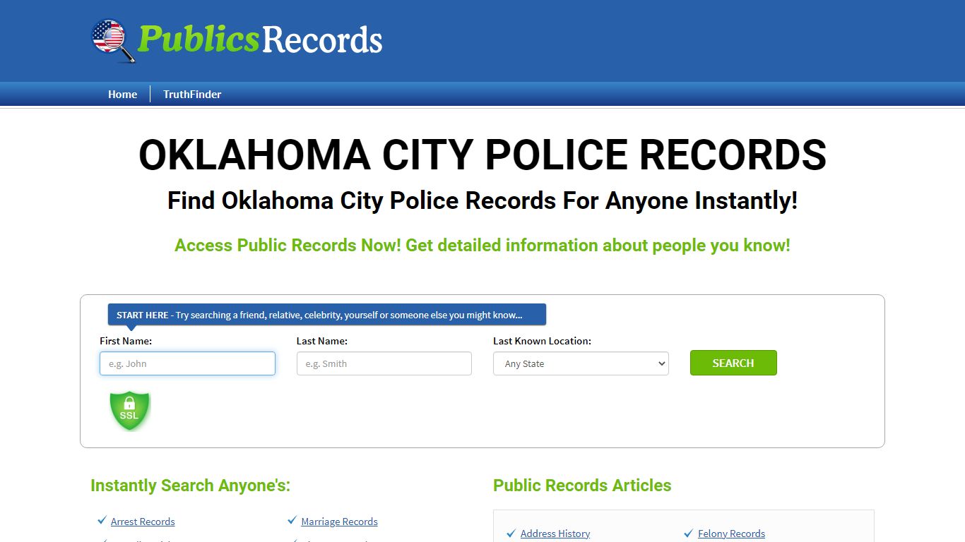 Find Oklahoma City Police Records For Anyone Instantly!